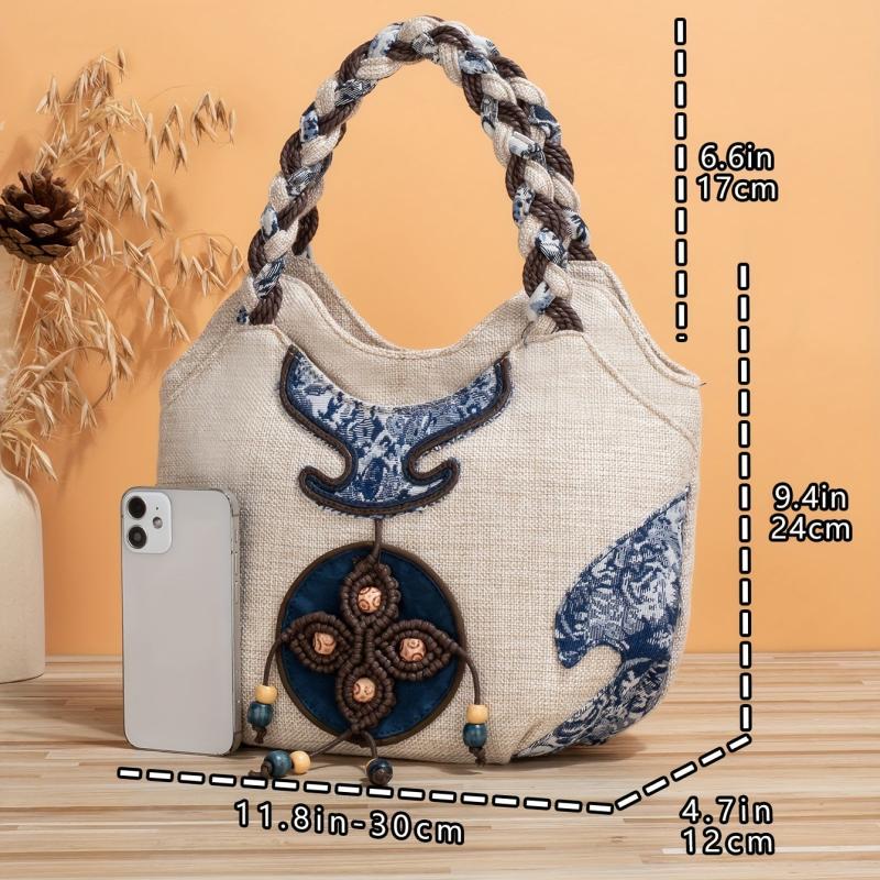 Braided Year Wheel Pattern Handbag