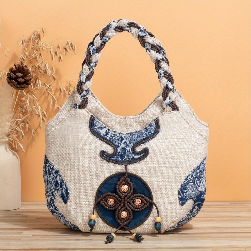 Braided Year Wheel Pattern Handbag