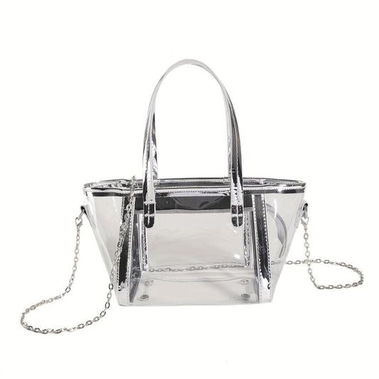 Niche Transparent Satchel Bag Crossbody Chain Bag Women's Handbag
