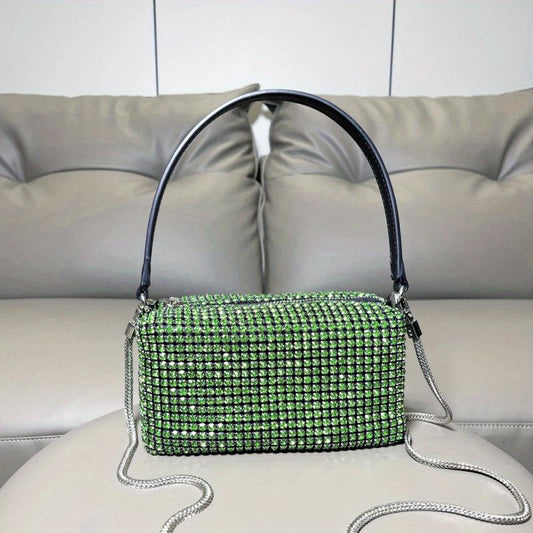 Rhinestone Evening Handbag Wedding Prom Purse Mini Chain Crossbody Bag
