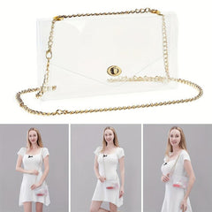 Transparent Crossbody Bag Mini Chain Shoulder Clear Stadium Approved Bag