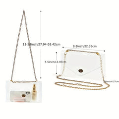 Transparent Crossbody Bag Mini Chain Shoulder Clear Stadium Approved Bag