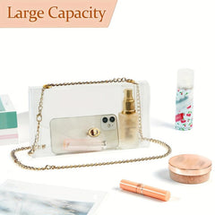Transparent Crossbody Bag Mini Chain Shoulder Clear Stadium Approved Bag