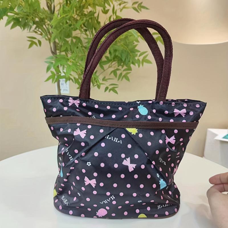 Dot Pattern Large Capacity Tote Bag Lightweight Shoulder Bag