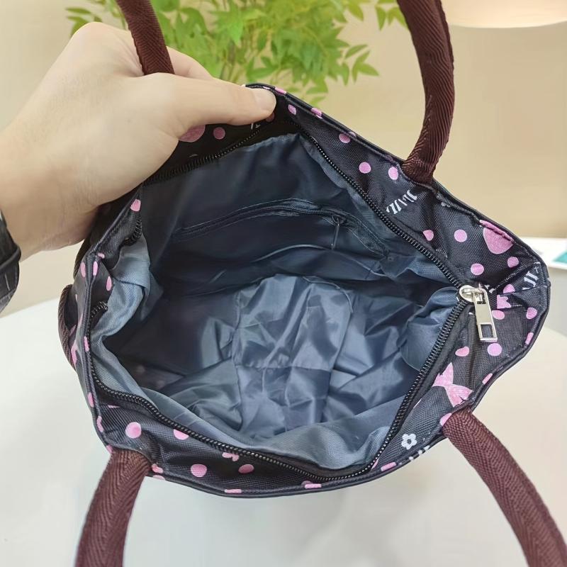 Dot Pattern Large Capacity Tote Bag Lightweight Shoulder Bag