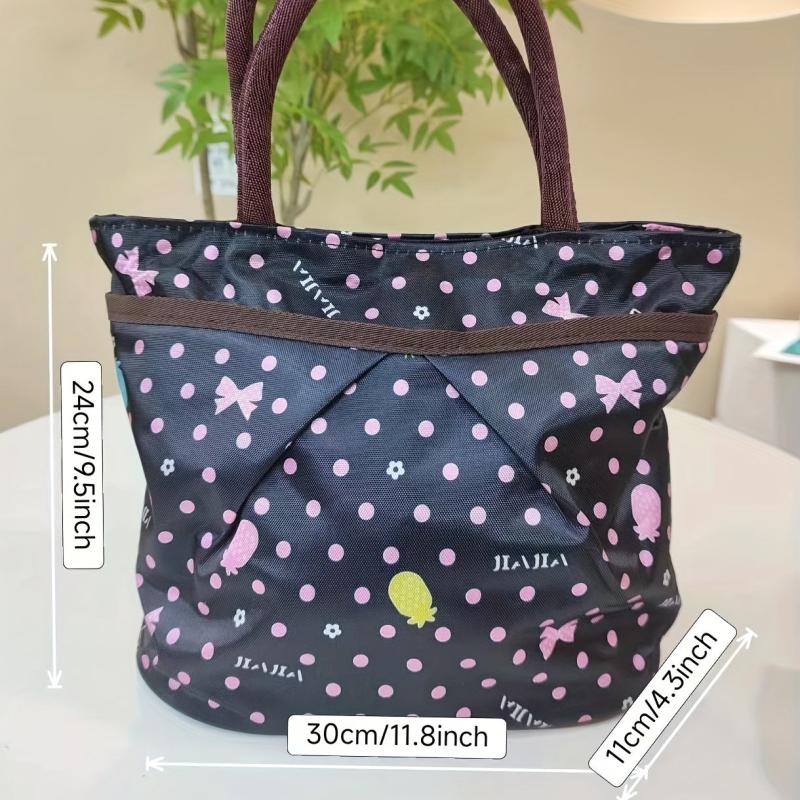 Dot Pattern Large Capacity Tote Bag Lightweight Shoulder Bag
