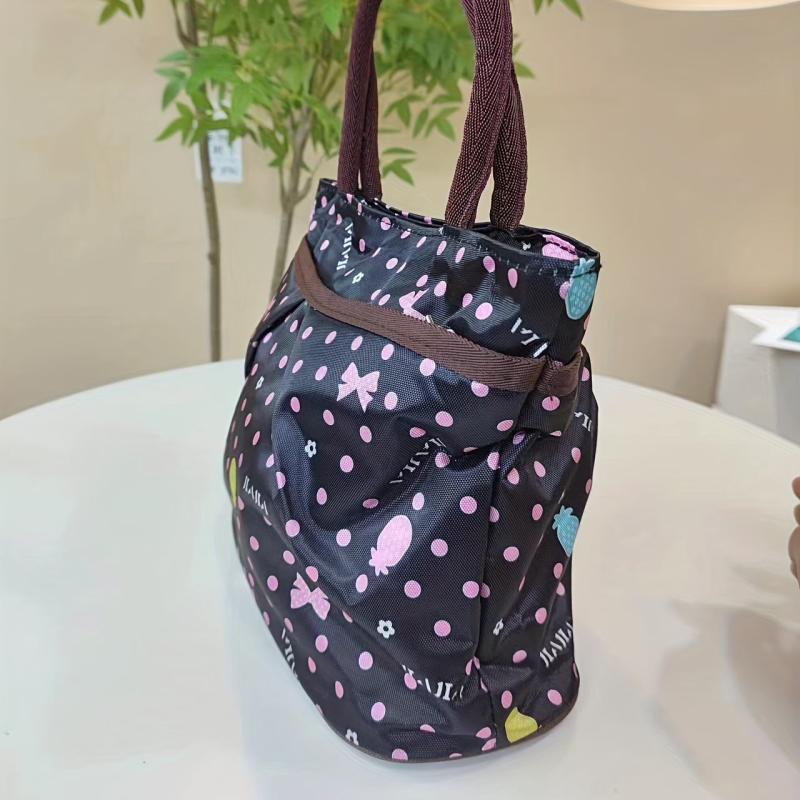 Dot Pattern Large Capacity Tote Bag Lightweight Shoulder Bag