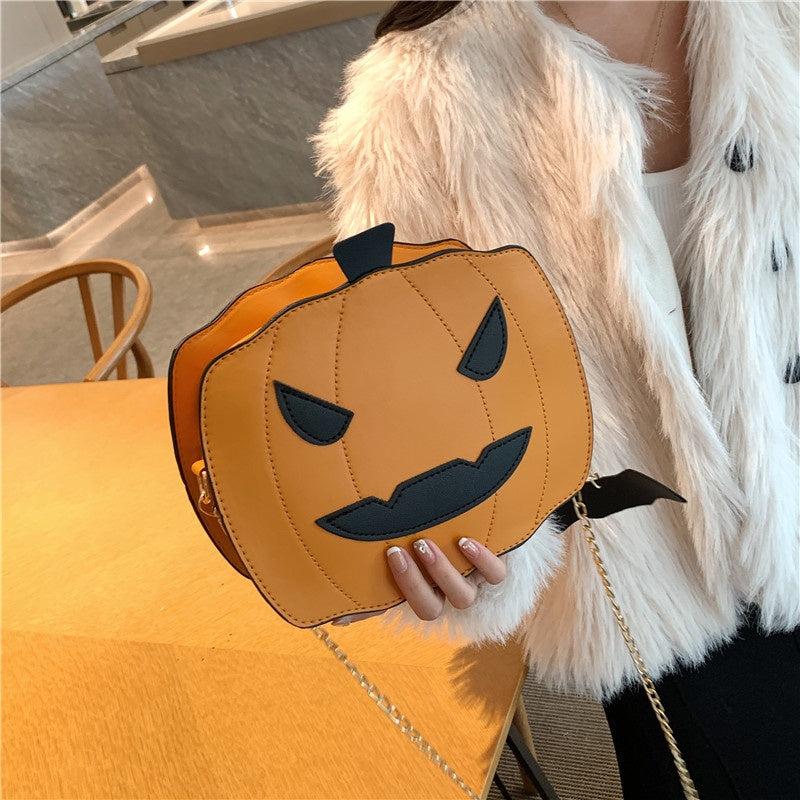 Pumpkin Shaped Novelty Crossbody Bag for Halloween