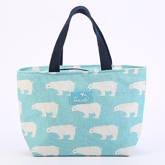 Portable Carton Lunch Bag with Thermal Insulation Layer