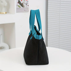 Large Capacity Corduroy Lunch Bag for Women