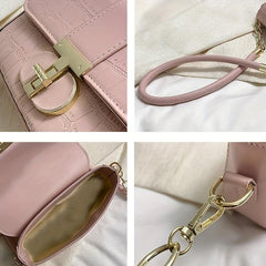 Stone Pattern Flap Underarm Bag PU Leather Textured Bag Purse