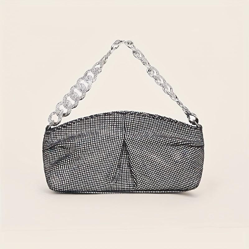Sparkly Rhinestone Evening Purse Clutch Chain Handbag