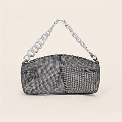 Sparkly Rhinestone Evening Purse Clutch Chain Handbag