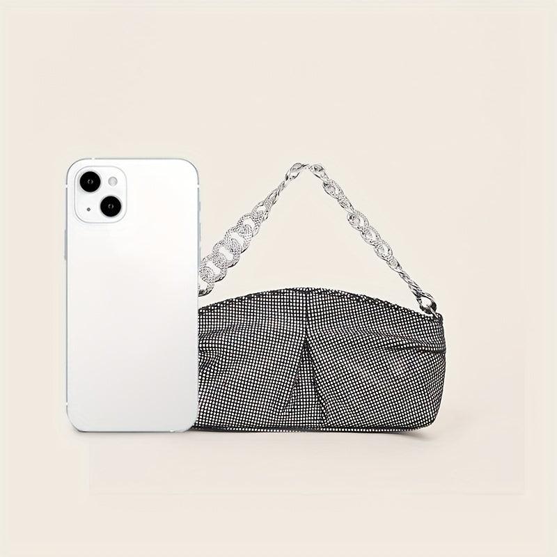 Sparkly Rhinestone Evening Purse Clutch Chain Handbag