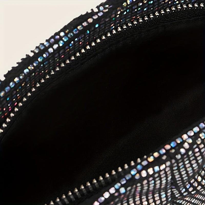 Sparkly Rhinestone Evening Purse Clutch Chain Handbag