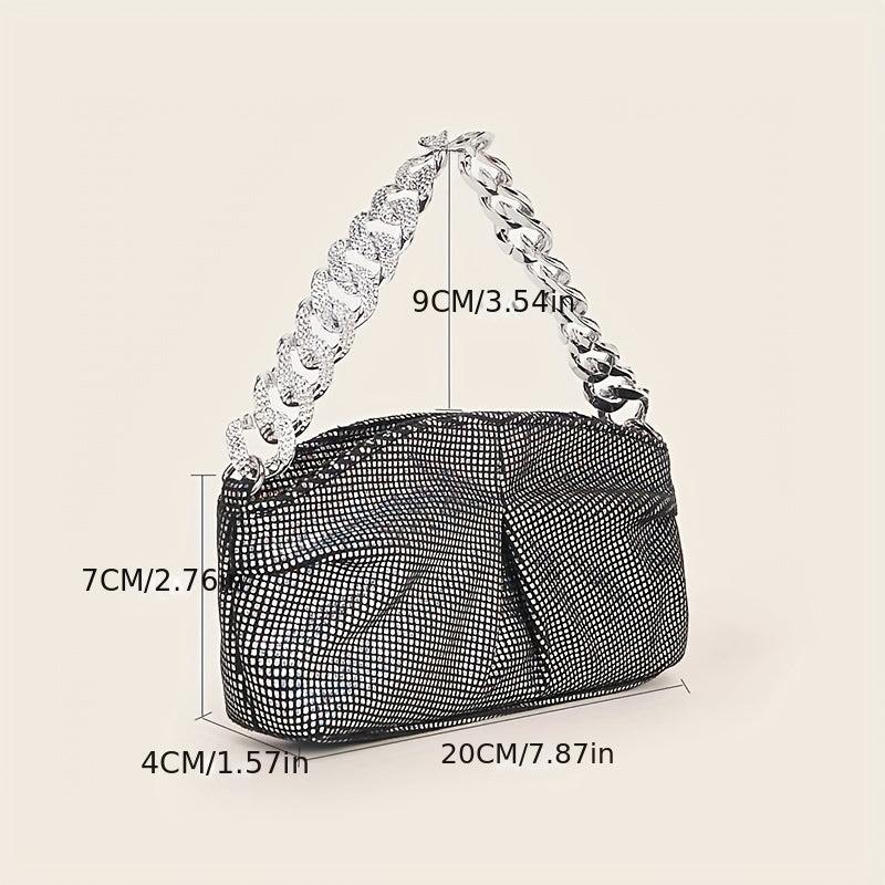 Sparkly Rhinestone Evening Purse Clutch Chain Handbag