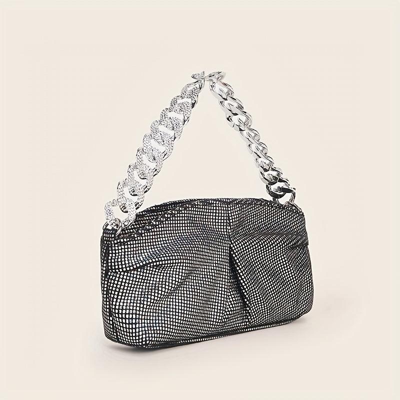 Sparkly Rhinestone Evening Purse Clutch Chain Handbag