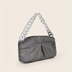 Sparkly Rhinestone Evening Purse Clutch Chain Handbag