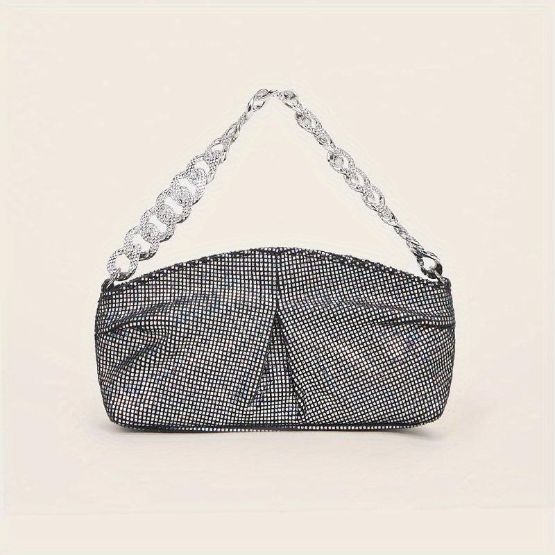 Sparkly Rhinestone Evening Purse Clutch Chain Handbag