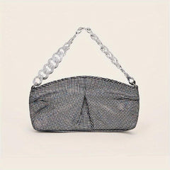 Sparkly Rhinestone Evening Purse Clutch Chain Handbag
