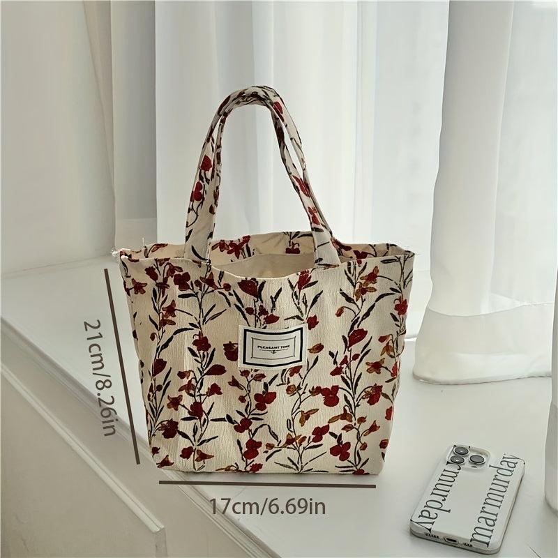 Tulip Flower Print Tote Bag Handbag For Women