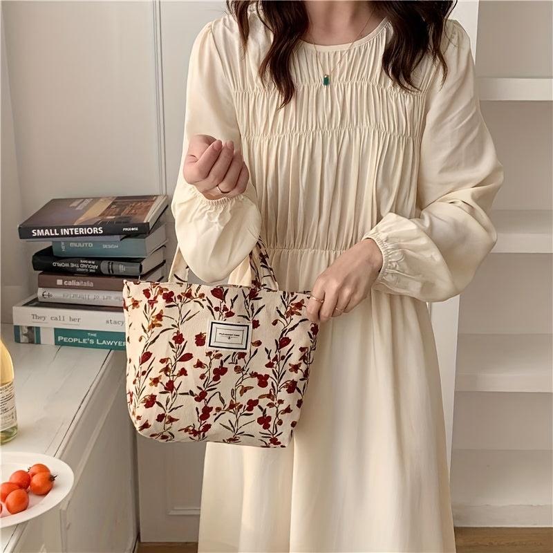 Tulip Flower Print Tote Bag Handbag For Women