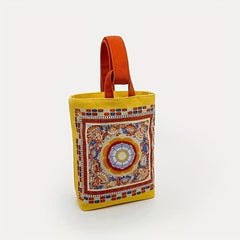 Chinese Stylish Pattern Satchel Bag Vintage Storage Handbag