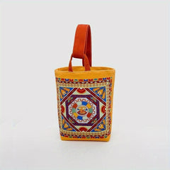 Chinese Stylish Pattern Satchel Bag Vintage Storage Handbag