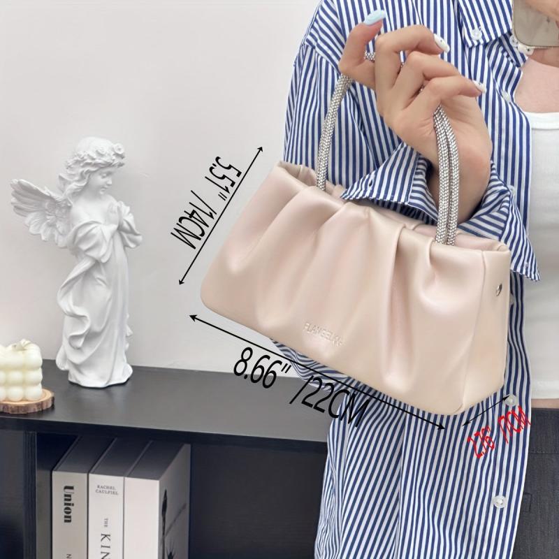 Glitter Top Handle Satchel Bag Classic Purse