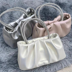 Glitter Top Handle Satchel Bag Classic Purse
