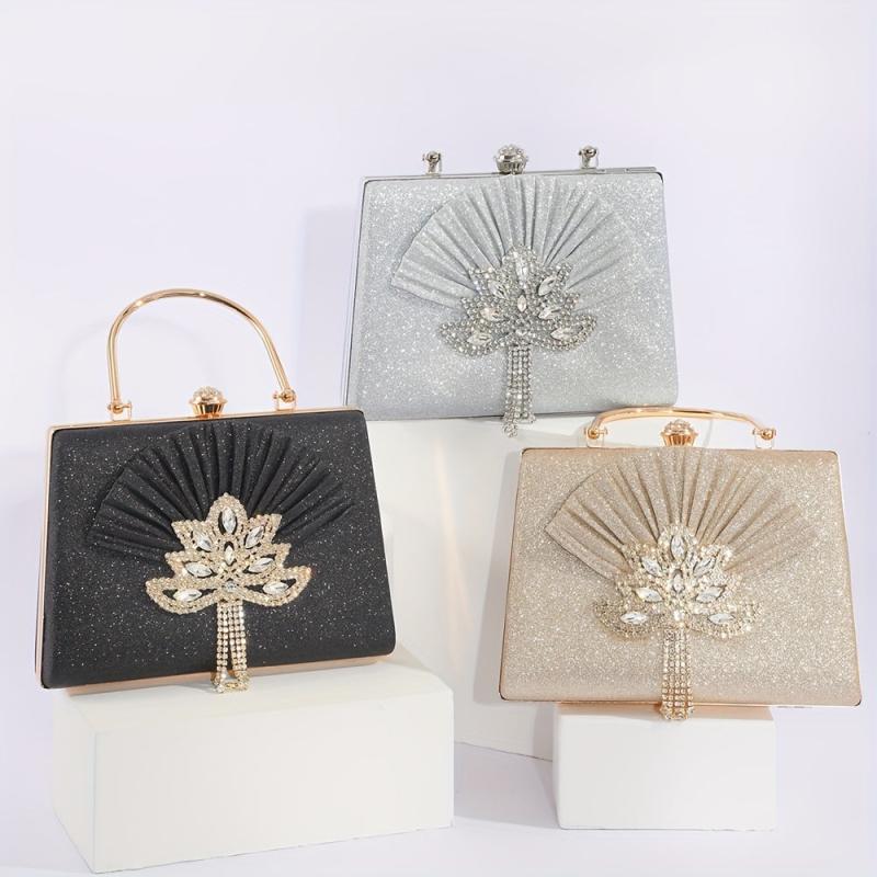 Rhinestone Glitter Chain Handbag Sparkling Evening Bag
