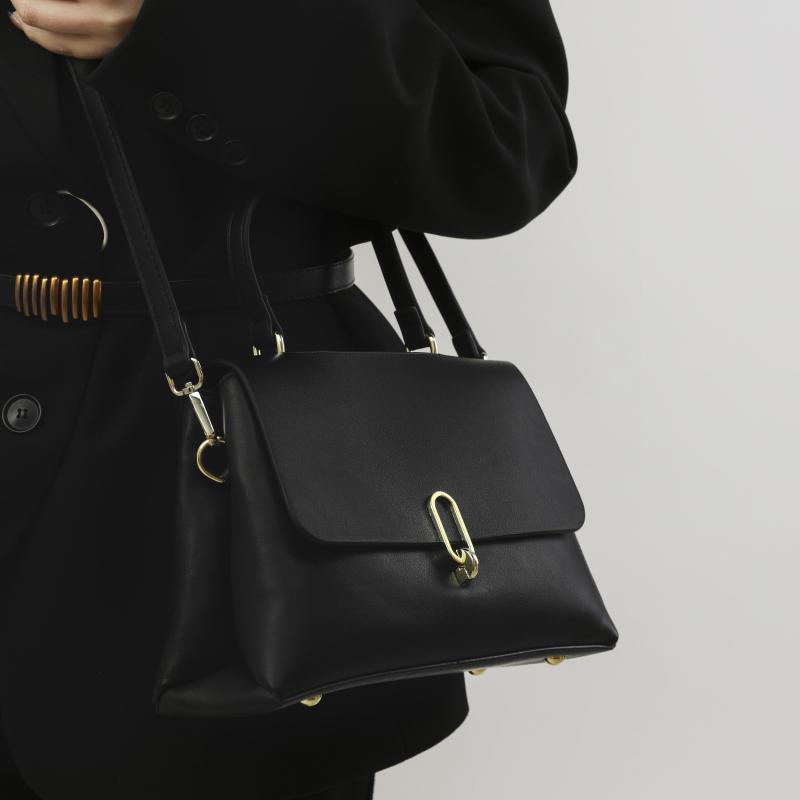 Stylish Shoulder Bag Faux Leather Purse With Removable Strap