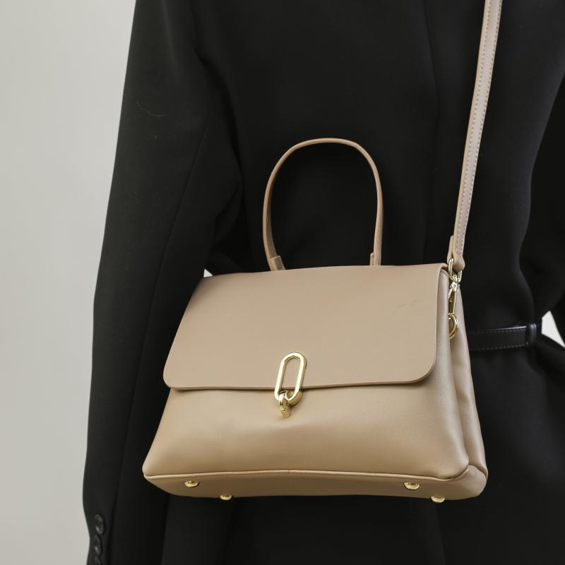 Stylish Shoulder Bag Faux Leather Purse With Removable Strap