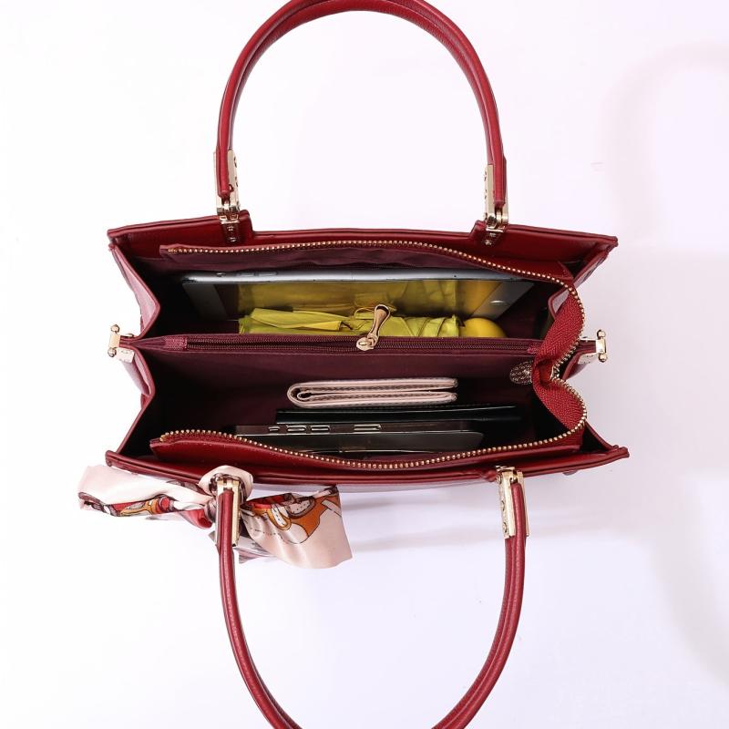 Solid PVC Textured Shoulder Bag with Adjustable Strap