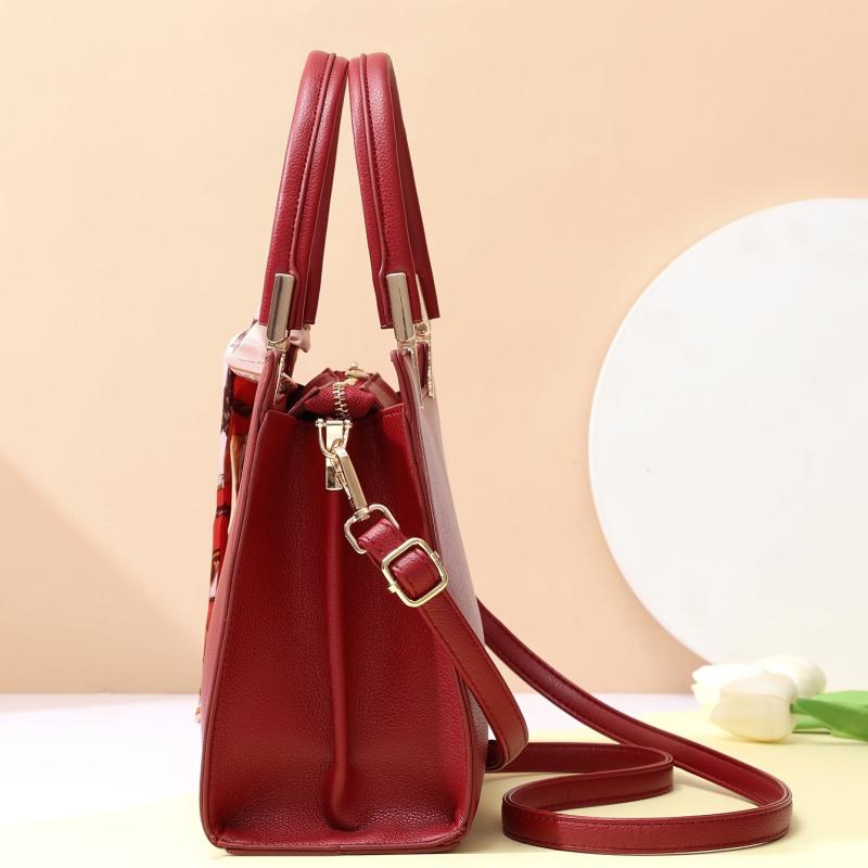 Solid PVC Textured Shoulder Bag with Adjustable Strap