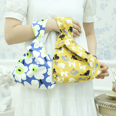 Print Canvas Handbag Lightweight Wristlet & Coin Purse