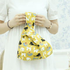 Print Canvas Handbag Lightweight Wristlet & Coin Purse