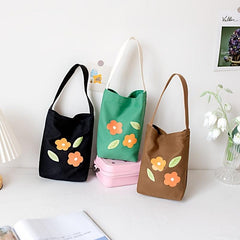 Floral Pattern Canvas Handbag Work & Shopping Shoulder Bag Tote Bag