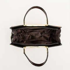Stone Pattern Large Tote Bag PU Leather Shoulder Bag