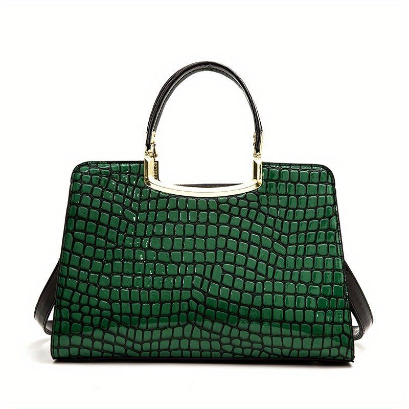 Stone Pattern Large Tote Bag PU Leather Shoulder Bag