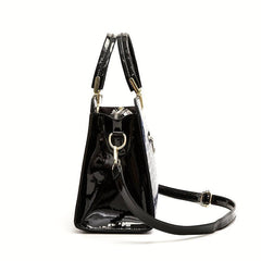 Stone Pattern Large Tote Bag PU Leather Shoulder Bag