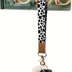 Cow Bracelet Keychain Key Ring Purse Bag Backpack Car Charm Earphone Accessory