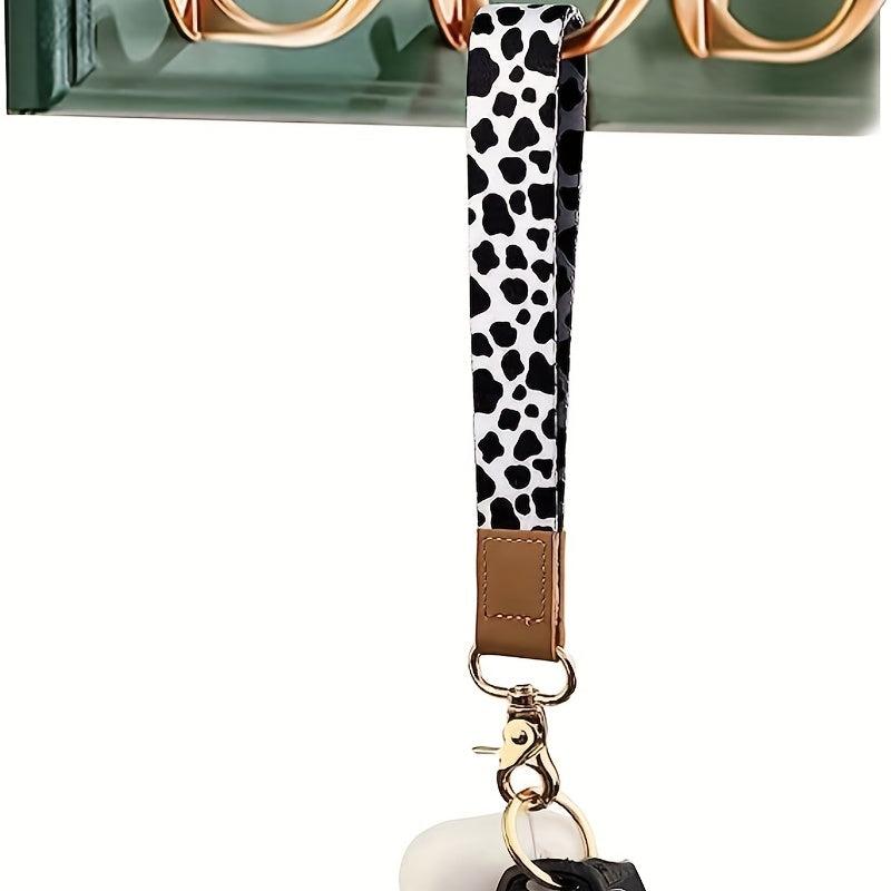 Cow Bracelet Keychain Key Ring Purse Bag Backpack Car Charm Earphone Accessory