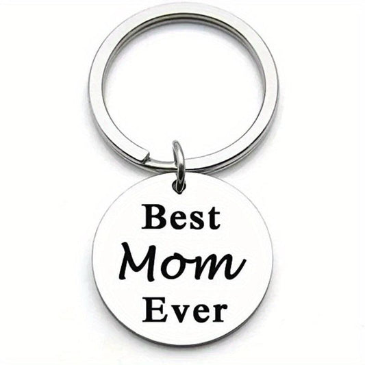 Stainless Steel Family Love Keychain Bag Accessory Gift for Mom