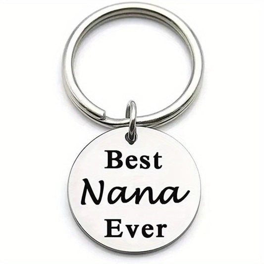 Stainless Steel Family Love Keychain Bag Accessory Gift for Mom