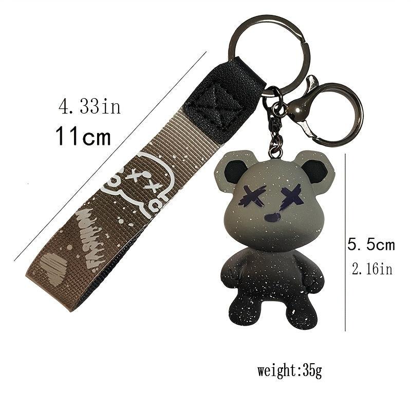 Bear Resin Keychain Cute Cartoon Animal Bag Pendant