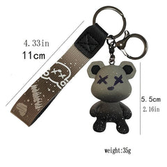 Bear Resin Keychain Cute Cartoon Animal Bag Pendant