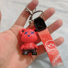 Bear Resin Keychain Cute Cartoon Animal Bag Pendant