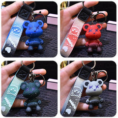 Bear Resin Keychain Cute Cartoon Animal Bag Pendant