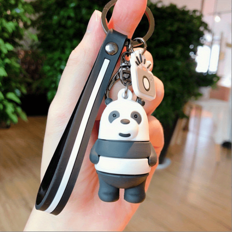 Bear Panda Keychain Cartoon Animal Car Pendant Keyring Bag Purse Charm